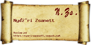 Nyári Zsanett névjegykártya