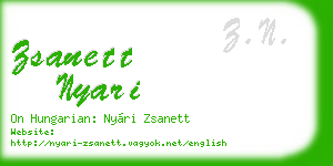 zsanett nyari business card